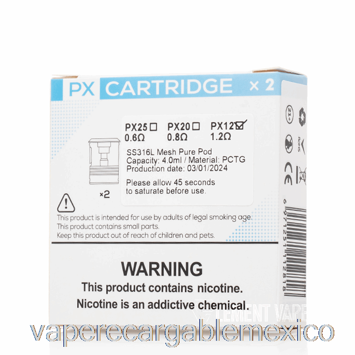 Vape Recargable Yihi Sxmini Puremax Px Cápsulas De Repuesto 1.2ohm Px12